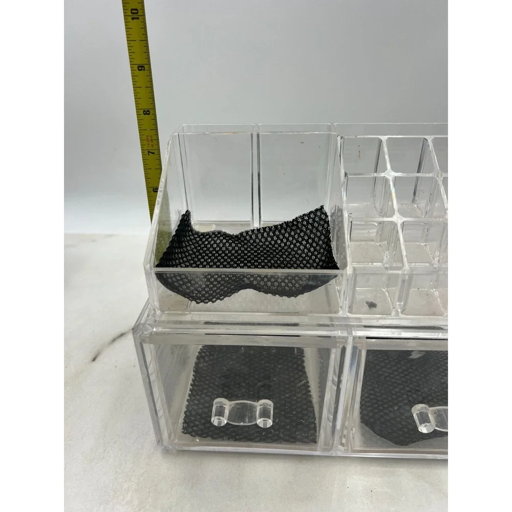 Acrylic Cosmetic Holder 2 Drawer Jewerly Chest Clear Lipstick Organizer